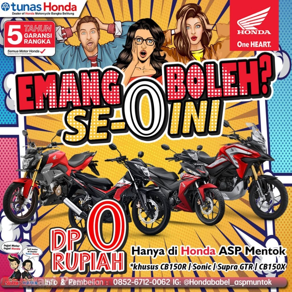 Promo Akhir Tahun Honda DP O Rupiah Manjakan Pecinta Motor Sport Kota